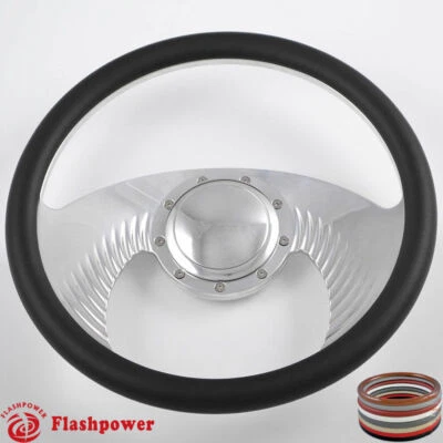 Volantes Billet 14" negro medio envoltorio Buick Chevy GMC Impala GTO Ford Foto 1 de 4