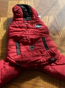 Silver Paw Red Medium SilverShield Dog Puffer Full Body Dog Snowsuit NWT - Picture 1 of 6