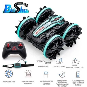 RC Stunt Car Amphibious Double-Sided Flip Remote Control Outdoor Toy - Picture 1 of 16