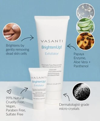 VASANTI Brighten Up! Exfoliator (Enzymatic Face Rejuvenator) 200g / 7.05oz - Image 1 of 4