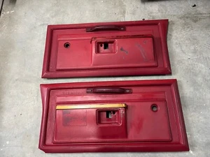 81-93 Dodge Truck Ramcharger DOOR PANELS Red OEM 1981-1993 - Picture 1 of 10
