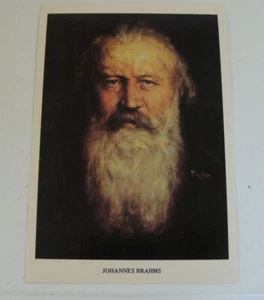 Postal retrato compositor Johannes Brahms sin usar - Imagen 1 de 1
