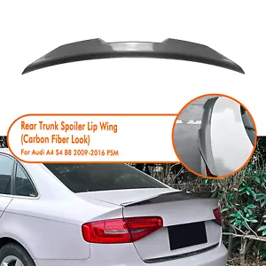 For Audi A4 S4 B8 2009-2016 2009 Rear Trunk Spoiler Splitter Wing Kit PSM Style - Foto 1 di 11