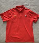 Under Armour University of Maryland Terps NCAA Tour Coach’s Polo Red Size 2XL