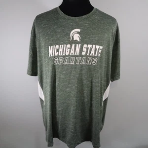 Michigan State Spartans Shirt Mens 2XL Champion Activewear Green Short Sleeve - Picture 1 of 8