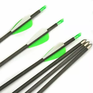 30" Pure Carbon Pfeile Wirbelsäule 700 OD 5,6mm Bogenschießen Kunststoff Flügel Jagd Training - Bild 1 von 12