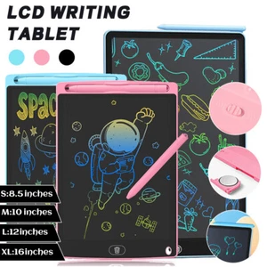 Writing Tablet Drawing Board Colorful Doodle Handwriting Pad 8.5" 10"12" 16"LCD - Picture 1 of 16