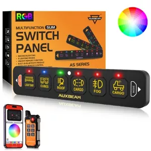 AUXBEAM 8 Gang Switch Panel On-Off Control Set For Jeep Toyota Trucks UTV ATV US - Picture 1 of 12