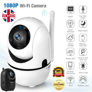 UK 1080P IP Camera Wireless WIFI Indoor CCTV HD PTZ Smart Home Security IR Cam