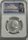 1964 NGC PF66 ÉPREUVE ARGENT KENNEDY DEMI-DOLLAR ÉTIQUETTE SIGNATURE PIÈCE JFK 50C FYOI