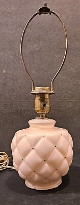 Abajur elétrico vintage rosa bonito mesa boudoir com harpa UNO - Imagem 1 de 4