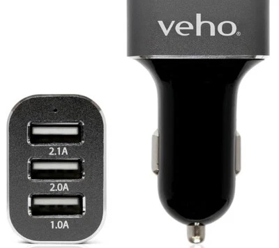  Veho 3 Port USB Car Charger - Image 1 of 4