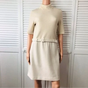 THEORY Canvas Utility Wolle beige Strick Kombi Kleid mit Taschen Größe L, neu $ 455 - Bild 1 von 10