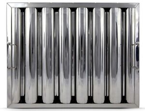 395Hx495Wx48Dmm Stainless Steel Baffle Grease Filter Kitchen Canopy Hood Filter