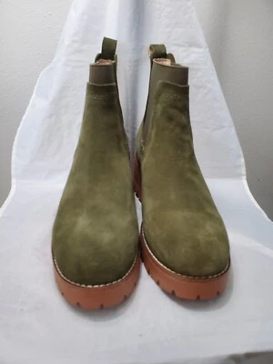 BOTÍN MUJER RUBIO IMPERMEABLE DYME SUELA TACOS TALLA 9,5 M NUEVO SIN CAJA VERDE OLIVA Foto 1 de 4