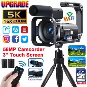 UHD 5K Video Camera & 3.0” Touch Screen 56MP Photo Camcorder Podcast Recorder US - Picture 1 of 12