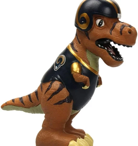 Forever Collectibles NFL Los Angeles Rams Football Dinosaur Wearing Game Helmet Cover