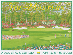 Masters Poster 2023 Lee Wybranski Limited Edition Augusta National Golf Club Art