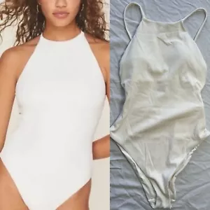 Andie Swim Asbury White Ribbed One Piece Bathing Suit Women's Small B5 - Picture 1 of 8