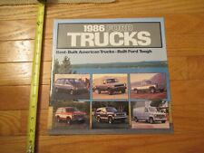 Ford Trucks 1986 Car Truck auto Dealer showroom Sales Brochure