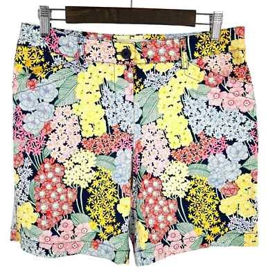 Pantalones Cortos Talbots Talla 8 Floral Verano Elásticos Primavera Playa Tropical Flores Jardín Foto 1 de 4