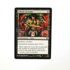 Unholy Strength x1 LP Duels of the Planeswalkers MTG Magic the Gathering Black