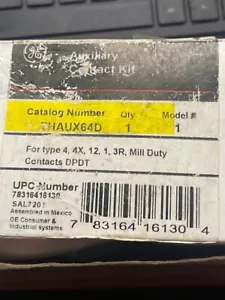One New General Electric GE THAUX64D DPDT 600V Mill Duty Contatti Ausiliari - Foto 1 di 5