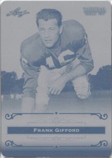 2012 Leaf FRANK GIFFORD National Exclusive Promo Printing Press Plate 1/1