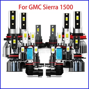 6Pcs LED Headlight Hi Lo+Fog Light Bulbs kit 6500K For GMC Sierra 1500 2007-2013 - Picture 1 of 5