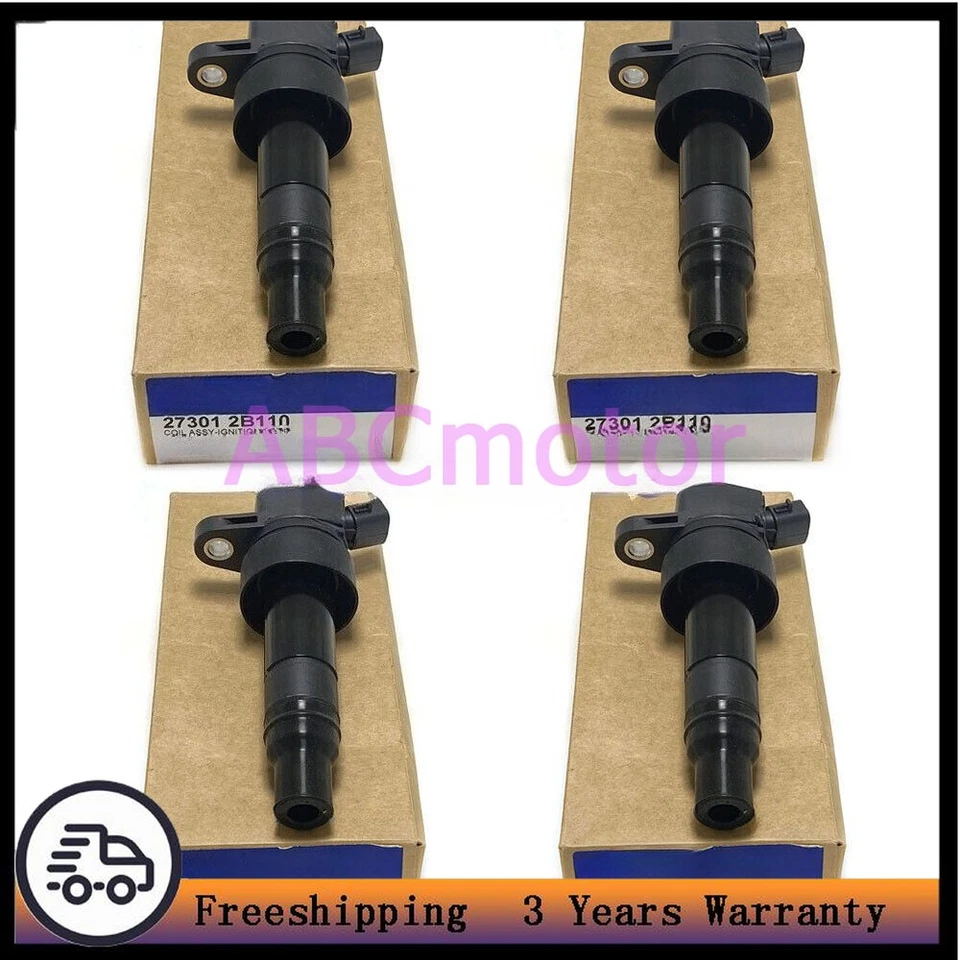 4xIgnition Coil 27301-2B110 For 13-17 Hyundai Veloster KIA Forte Koup 1.6L Turbo - Image 1 of 4