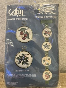 Cathy Needlecraft Counted Cross Stitch Kit 5430 Les Petites Cherries & Berries - Picture 1 of 7