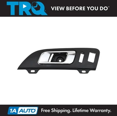 Manija de puerta interior delantera izquierda TRQ cromada y negra para Lincoln MKT 2010-2016 Foto 1 de 4