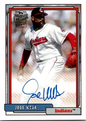 2018 Topps Archives favoritos de los fanáticos José Mesa Cleveland Indians automático Foto 1 de 2