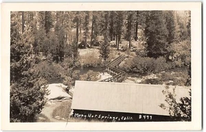 Remolque de tienda de campaña vintage RPPC MONO HOT SPRINGS California 1958 postal - Imagen 1 de 2