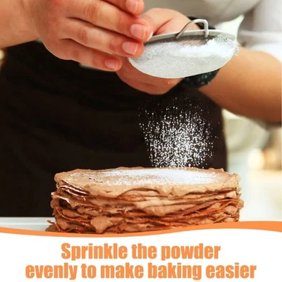 Grade Metal Flour Sieves Stainless Steel Ergonomic Kitchen Tool - Image 1 of 4