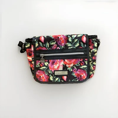 Nuevo Bolso Bandolera Lily Bloom Floral Negro Correa Ajustable Foto 1 de 2