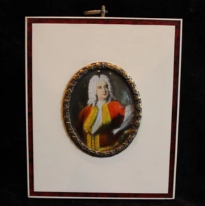 Porträt Lupenmalerei Georg Friedrich Händel Miniatur Malerei - Bild 1 von 2