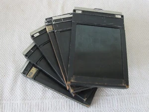 LOT of 6 Vintage Graphic & Lisco 4x5 Cut Film Holders Wood Frame Large Format - Picture 1 of 4