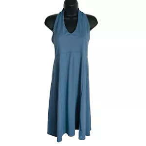 Patagonia Morning Glory Kleid Damen M himmelblau Neckholder Reise sportlich Sommerkleid - Bild 1 von 7