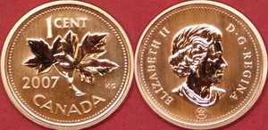 Specimen 2007 Canada Magnetic 1 Cent From Mint's Set - Bild 1 von 1