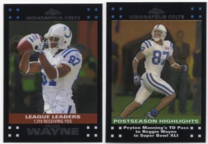 2007 Topps Chrome - Reggie Wayne (2) Card Lot Indianapolis Colts  - Picture 1 of 2