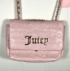 Juicy Couture Say My Name Klappe Crossbody Neu mit Etikett Farbe Pink Ton Druckknopfverschluss - Bild 1 von 6
