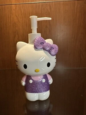 New Hello Kitty Pink Sparkling Glitter Dress & Bow Lotion Soap Dispenser Pump - Image 1 of 4