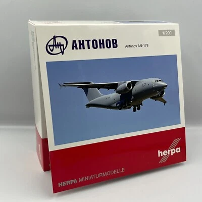 Herpa 558006 Antonov 178 An-178 Reg: UR-EXP "197" Le Borget Air Show scale 1/200 - Image 1 of 4