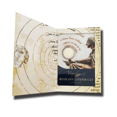 2023 Malta Birth of Nicolaus Copernicus 2 Euro Commemorative Coin Card UNC - Image 1 of 4