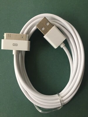 2M Long 30 Pin Cable USB Data Sync Charging Charger Lead for Apple iPhone iPad - Image 1 of 4