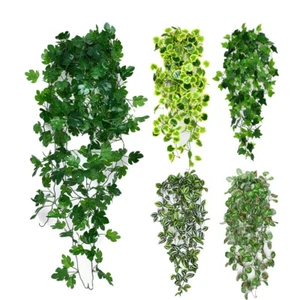 Artificial Hanging Vines Plants Fake Ivy Ferns Outdoor Wedding Garland Decor UK - Picture 1 of 28