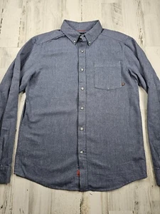 Mountain Hardwear Button Down Blue Long Sleeve Cotton Shirt Men's Size M  - Picture 1 of 9