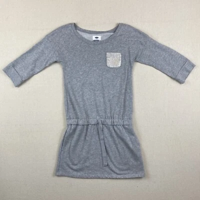 Vestido informal antiguo azul marino para niñas talla M (8) gris bolsillo en el pecho manga 3/4 sudadera  Foto 1 de 4