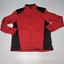 Dryjoys By Footjoy Jacket Mens Medium Red Full Zip Long Sleeve Zip Pockets FJ